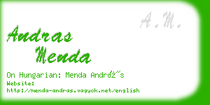 andras menda business card